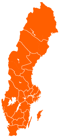 Karta över län i Sverige